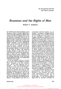 Rousseau and the Rights of Man