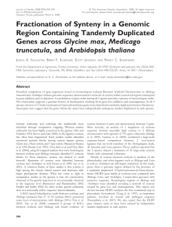 Fractionation of Synteny in a Genomic Region Containing Tandemly