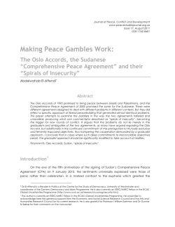 The Oslo Accords, the Sudanese