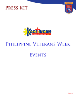 Press Kit Philippine Veterans Week Events