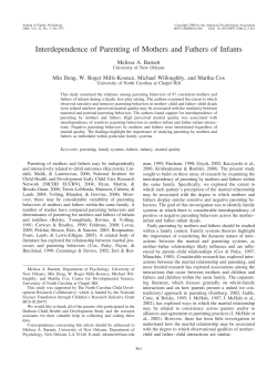 Interdependence of Parenting of Mothers and Fathers of Infants