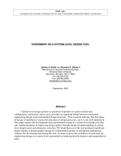 An Experiment on System-Level Design