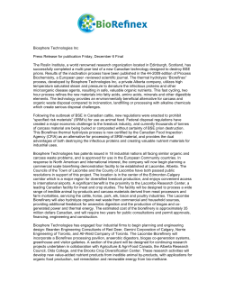 Biosphere Technologies Inc Press Release for publication Friday