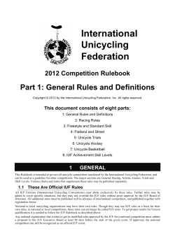 IUF rules - International Unicycling Federation