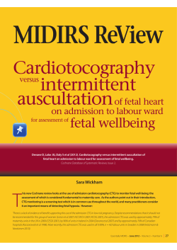 Cardiotocography versus intermittent auscultation of fetal heart on