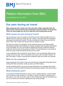 Ear pain during air travel