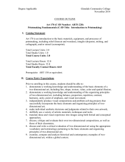 ART 170 Rev Nov 2014 - Glendale Community College
