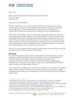 May 3, 2017 House Committee on Appropriations