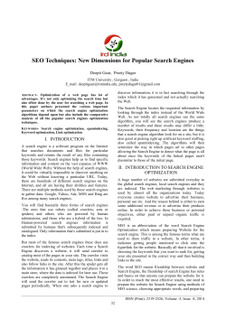 SEO Techniques: New Dimensions for Popular Search Engines