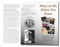 Baby, Let Me Follow You Down - Cambridge Historical Society
