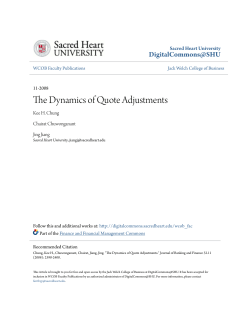 The Dynamics of Quote Adjustments