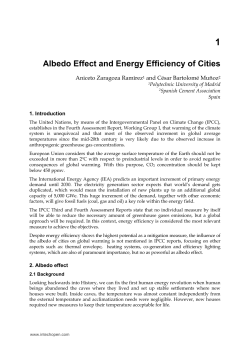 Albedo Effect and Energy Efficiency of Cities
