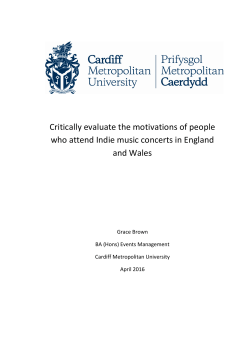 Critically evaluate the motivations of people who attend Indie music