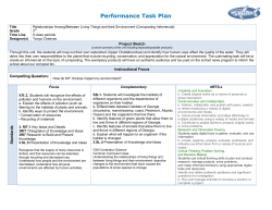 Performance Task Plan - Forsyth County Schools