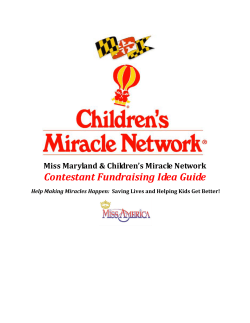 CMN Fundraising Idea Guide for Contestant