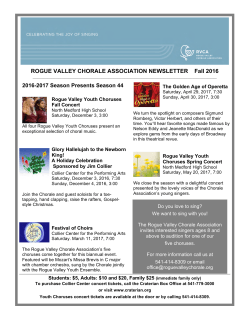 Newsletters - Rogue Valley Chorale