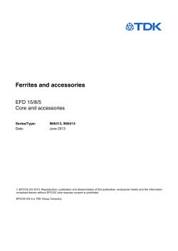 Ferrites and accessories - EFD 15/8/5 - Core and