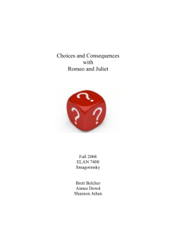 Choices and Consequences with Romeo and Juliet