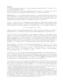 Theorem. (1) Given any two positive integers m<n that are coprime