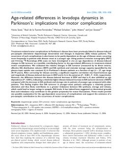 Age-related differences in levodopa dynamics in Parkinson`s