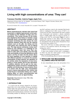 Living with high concentrations of urea: They can!
