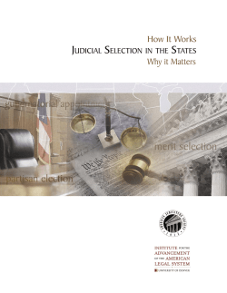 JudicialSelectionBrochure1.indd - Judicial Selection in the States