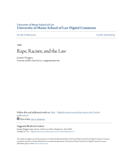 Rape, Racism, and the Law - University of Maine School of Law
