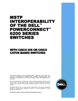 mstp interoperability of the dell&trade; powerconnect&trade; 6200 series