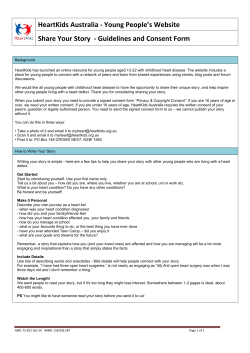 My Heart Share Your Story Guidelines