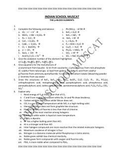 p-Block elements - Indian School Muscat