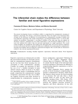 The inferential chain makes the difference between familiar and