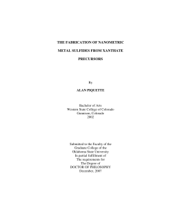 the fabrication of nanometric metal sulfides from