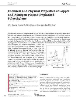 Chemical and Physical Properties of Copper and Nitrogen Plasma