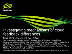 Investigating mechanisms of cloud feedback differences.