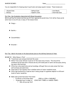 Marine Biomes Research Packet File