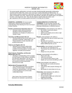 HADDON TOWNSHIP MATHEMATICS GRADE TWO Everyday