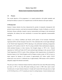 Ministry Paper/2015 Banana Export Expansion Programme (BEEP