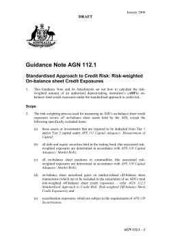 Risk-weighted On-balance Sheet Credit Exposures