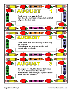 August Journal Prompts