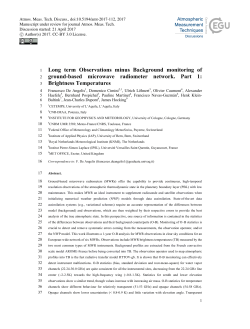 Long term Observations minus Background monitoring of ground