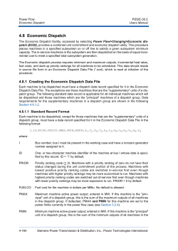 4.8 Economic Dispatch