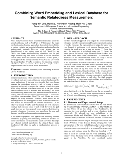 Poster: Combining Word Embedding and Lexical Database for