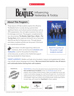 Lesson: The Beatles, Teen Culture, and the Birth of the