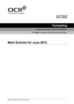 Mark scheme - Unit A451
