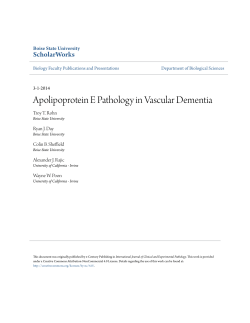 Apolipoprotein E Pathology in Vascular Dementia