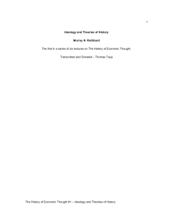 The History of Economic Thought #1 -