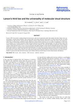 Larson`s third law and the universality of molecular cloud structure