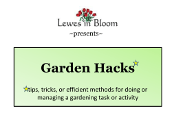 Garden Hacks - lewesinbloom.org