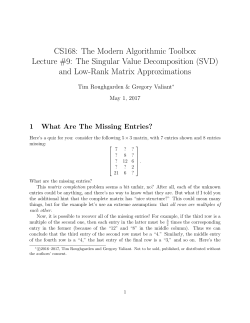 The Singular Value Decomposition (SVD)
