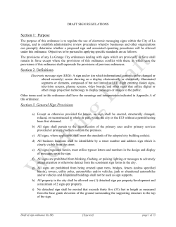 Working Draft - La Grange Sign Ordinance